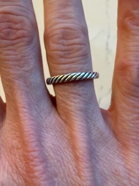 David Yurman Cable collections stack ring in sterling silver - size 6